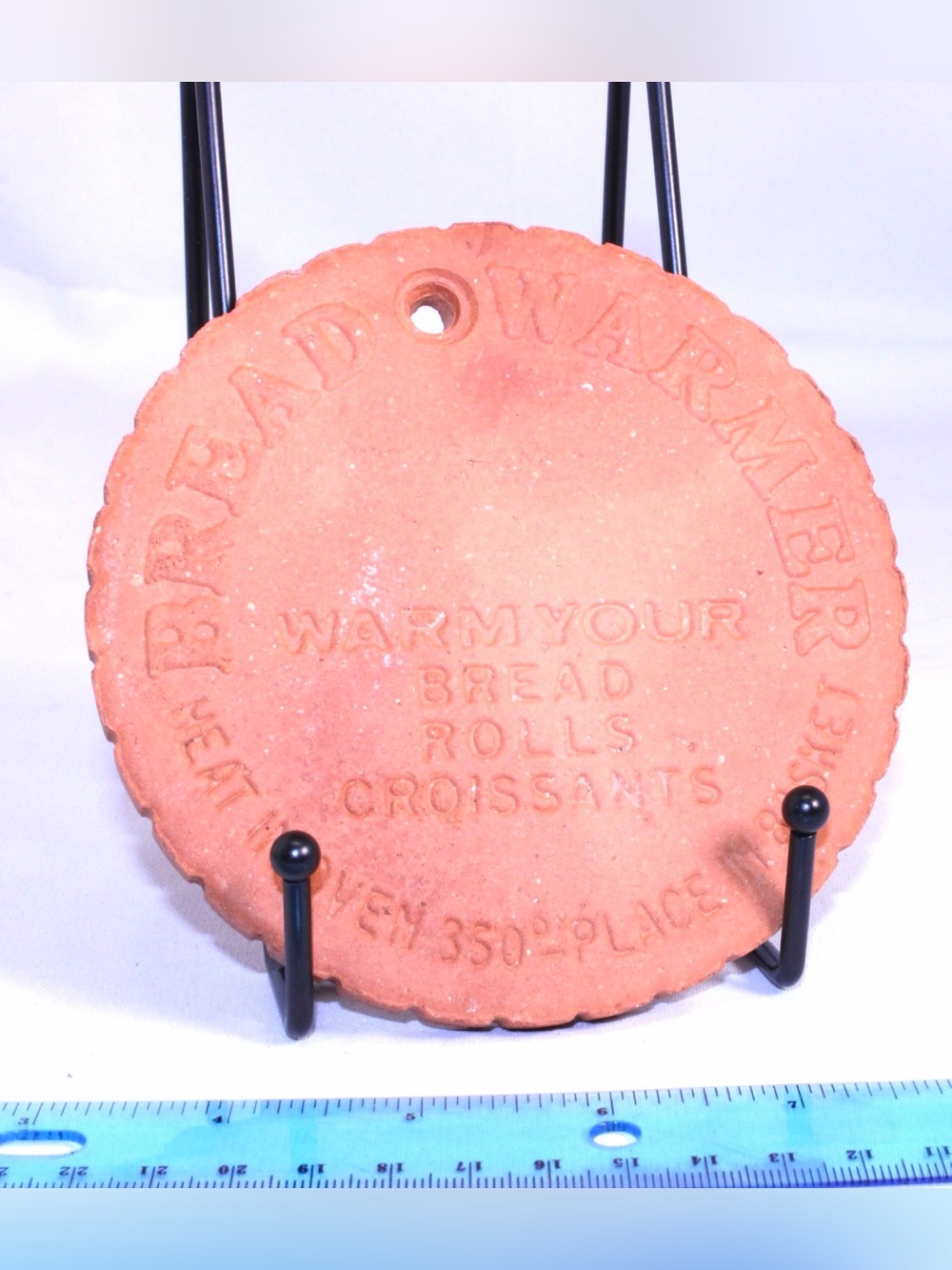 Terracotta Bread Warmer Stone - round clay